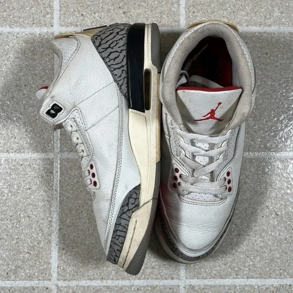 Nike Air Jordan 3‎ White Cement Reimagined GS Size 6.5Y Boys Sneakers DM0967-100 - Picture 3 of 7